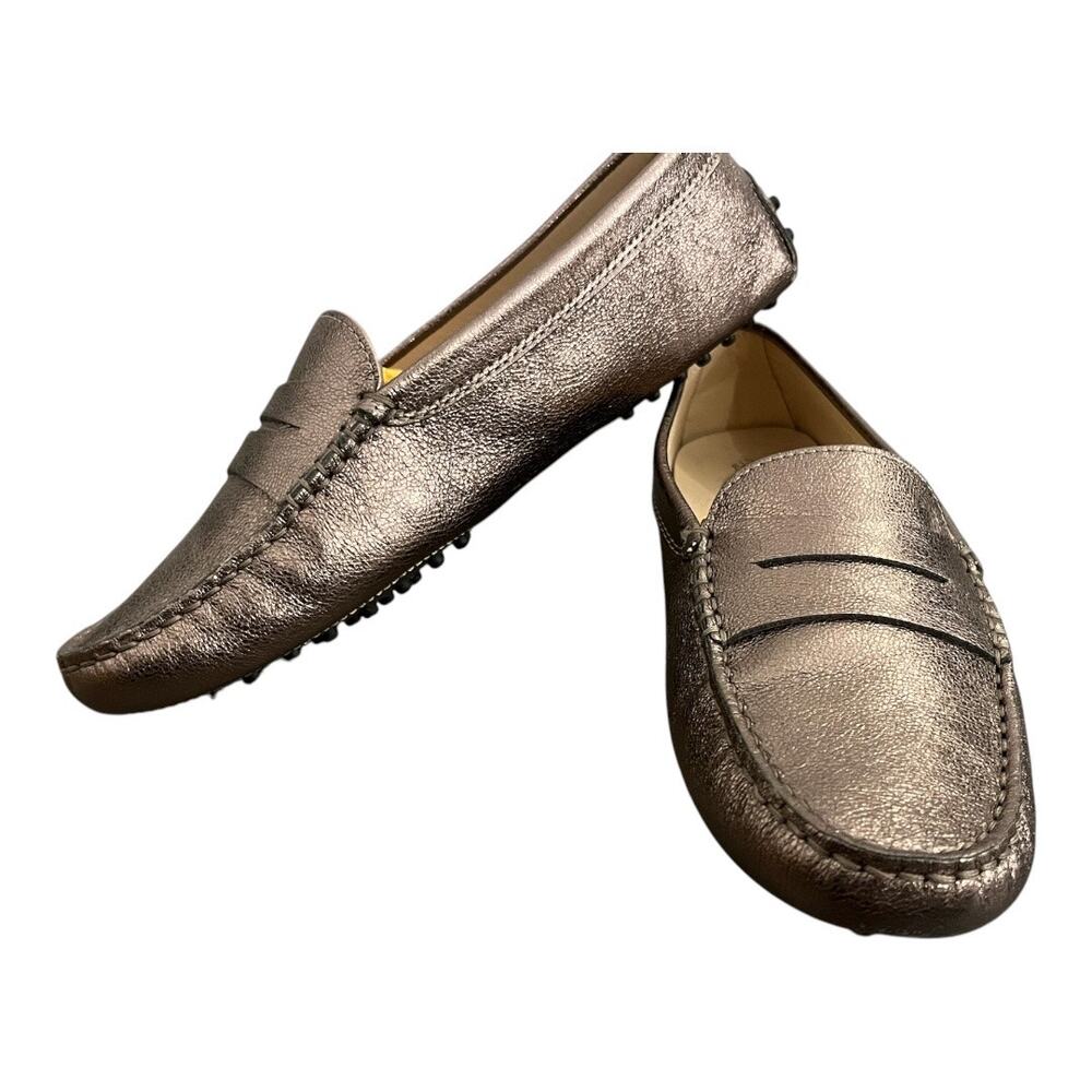 Tod's Gommino Bronze Leather Driver Loafers Size 38 EU